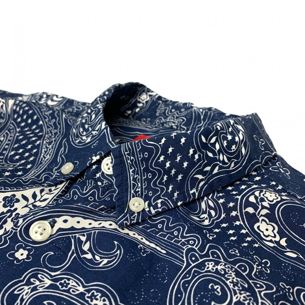 13SS SUPREME Paisley S/S BD Shirt 紺 M シュプリーム 半袖 13SS SUPREME Paisley S/S BD Shirt 紺 M シュプリーム 半袖