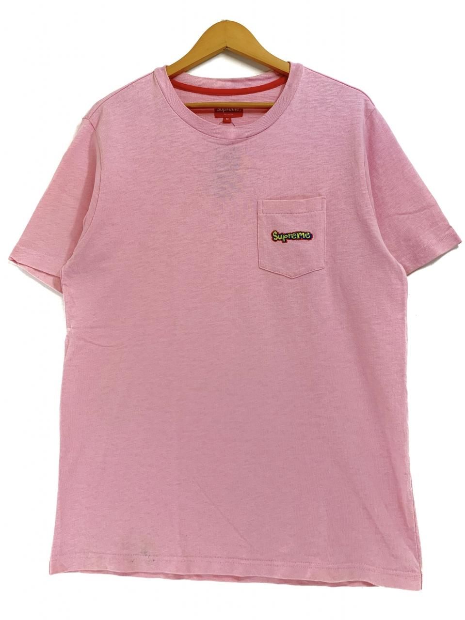 15SS SUPREME × Mark Gonzales Embroidered Pocket Tee ピンク M シュプリーム マークゴンザレス  ゴンズ 半袖 ポケット付き Tシャツ ポケT 古着 - NEWJOKE ONLINE STORE