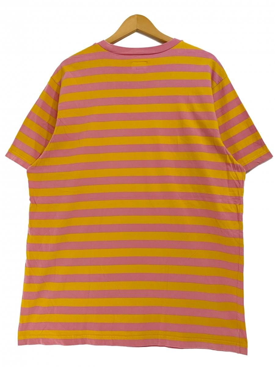 18SS SUPREME Bar Stripe Tee ピンク黄 XL シュプリーム 半袖 ...