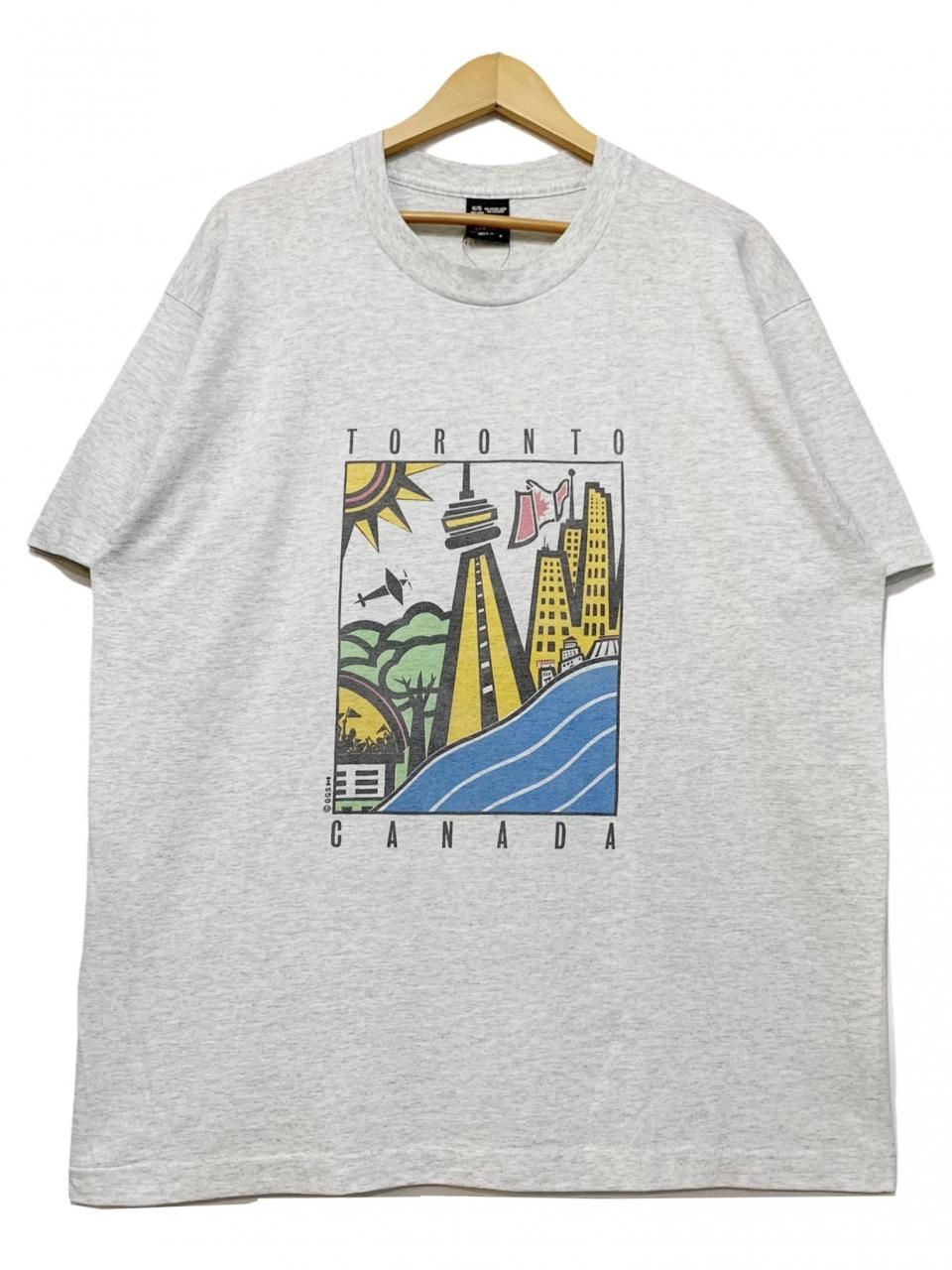 カナダ製 90s TORONTO Print S/S Tee 灰 XL カナダ トロント カナダ製 90s TORONTO Print S/S Tee 灰 XL カナダ トロント