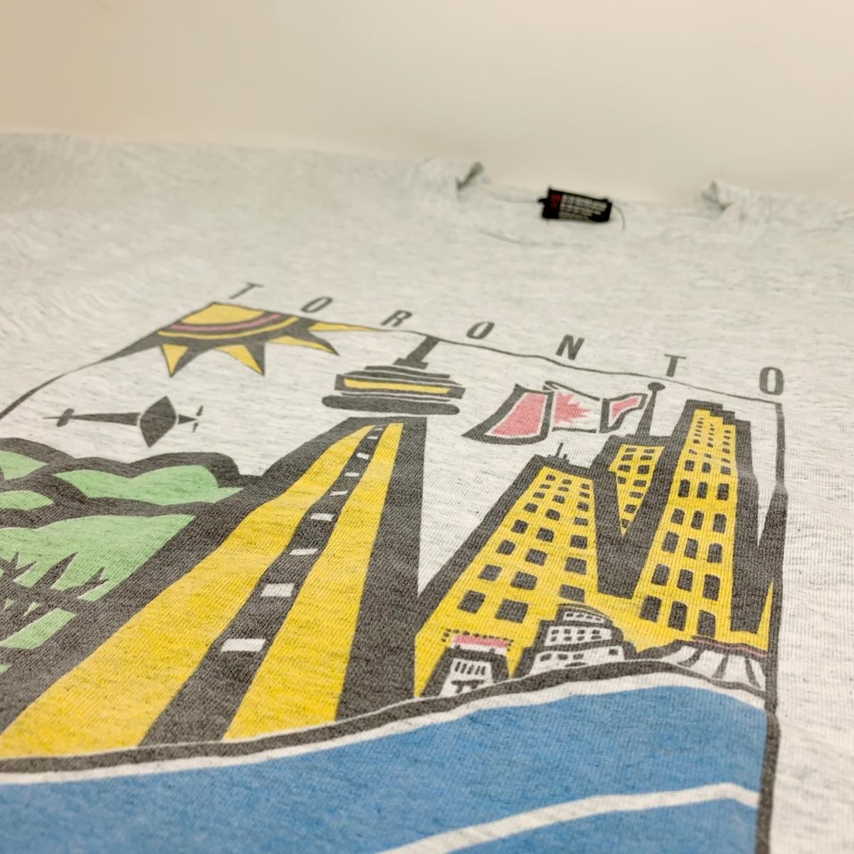 カナダ製 90s TORONTO Print S/S Tee 灰 XL カナダ トロント カナダ製 90s TORONTO Print S/S Tee 灰 XL カナダ トロント