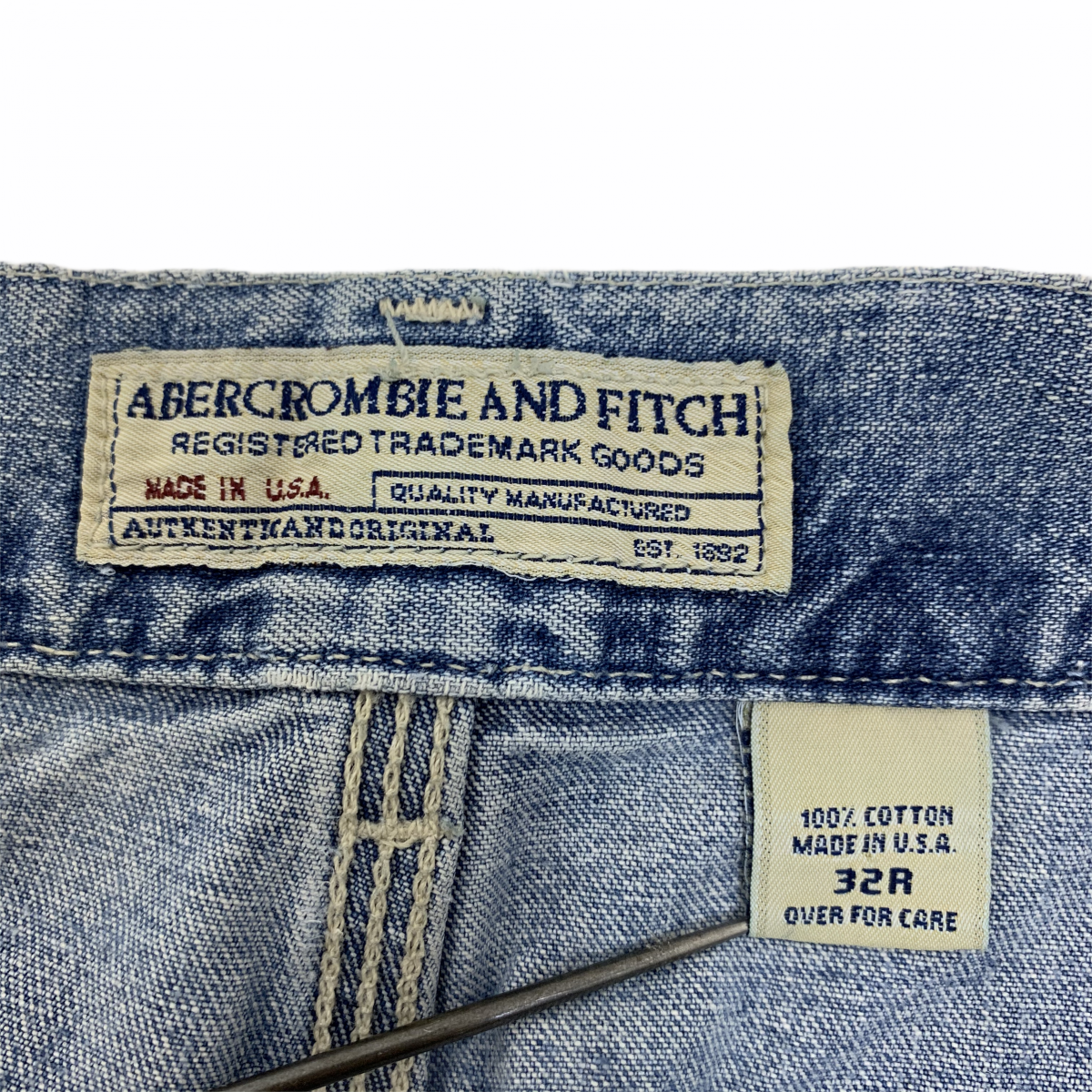 USA製 90s ABERCROMBIE AND FITCH Double Knee Denim Painter Pants 薄
