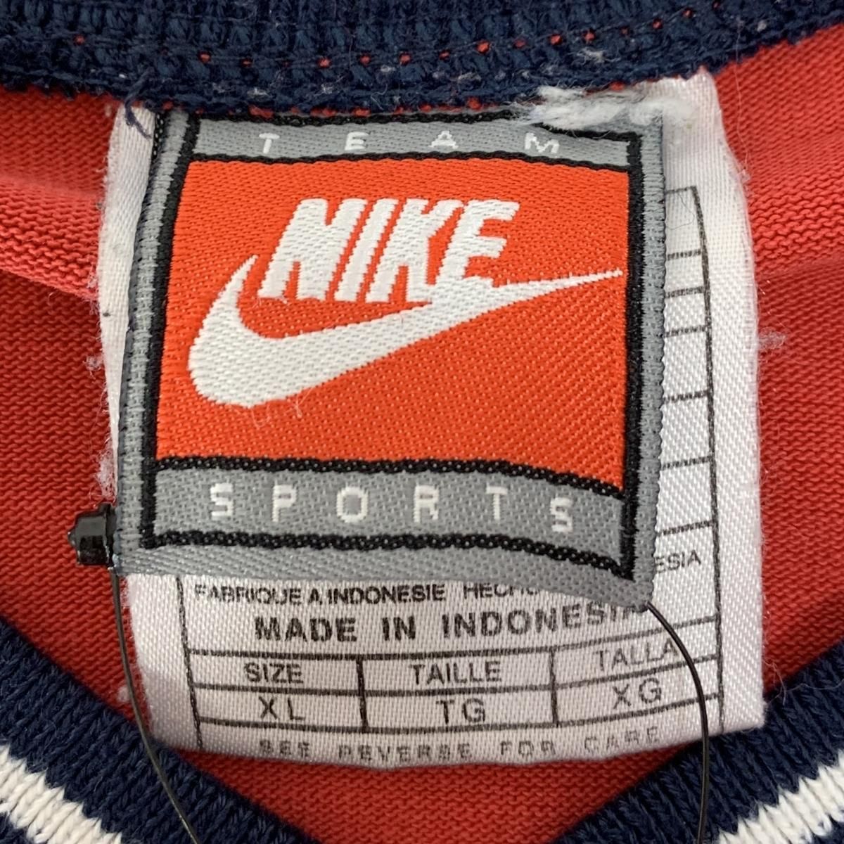 00s NIKE Warm Up Jersey 赤紺 XL ナイキ ウォームアップジャージ