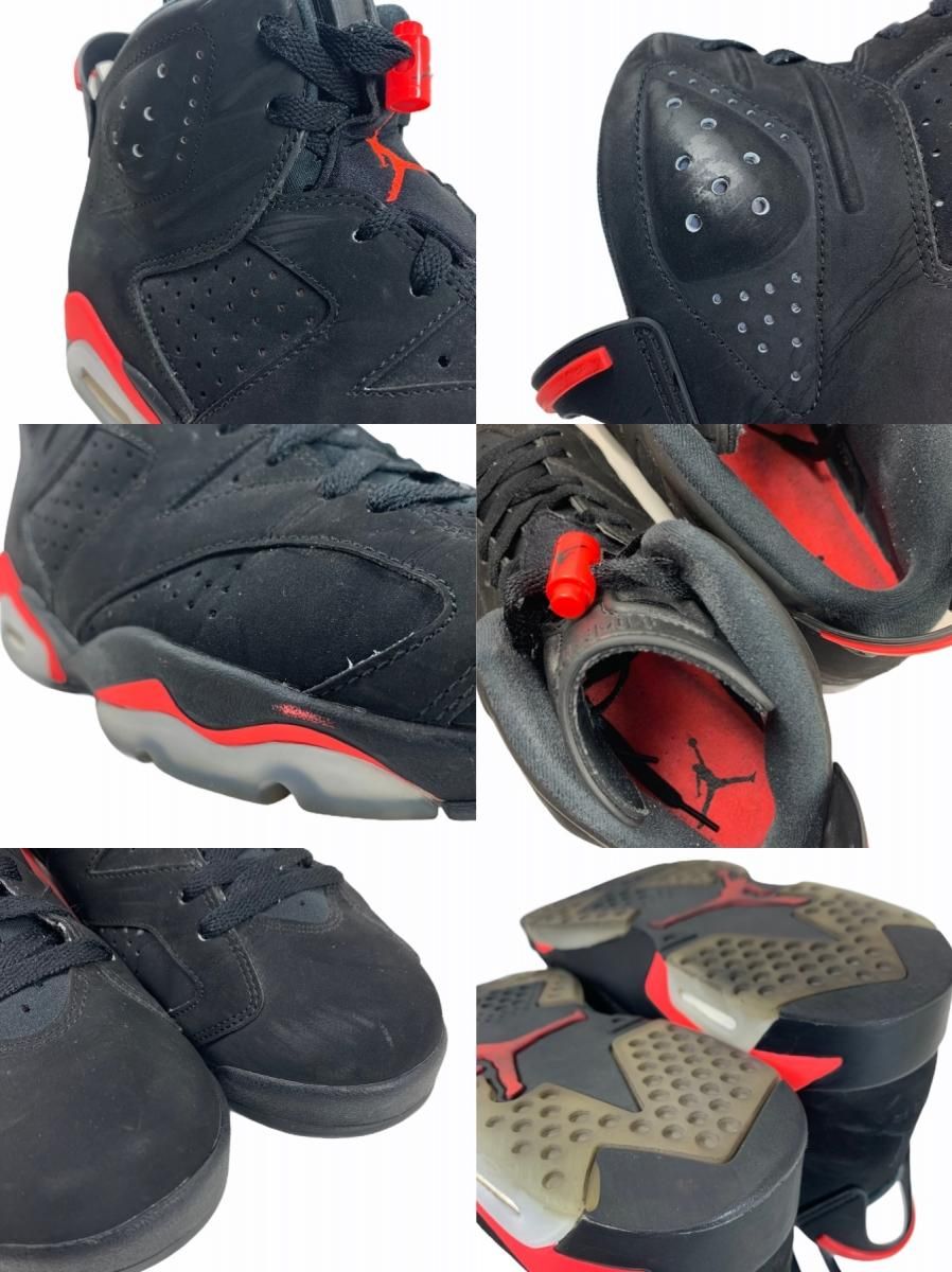 NIKE ナイキ スニーカー サイズ:27.5cm AIR JORDAN 6 RETRO INFRARED 2018年製 384664-060 ブラック インフラレッド US9.5 シューズ 靴 ブランド ハイカット【メンズ】【美品】