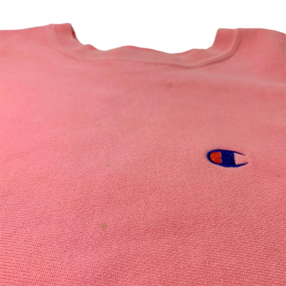 90s Champion Reverse Weave Sweatshirt ピンク M 刺繍タグ