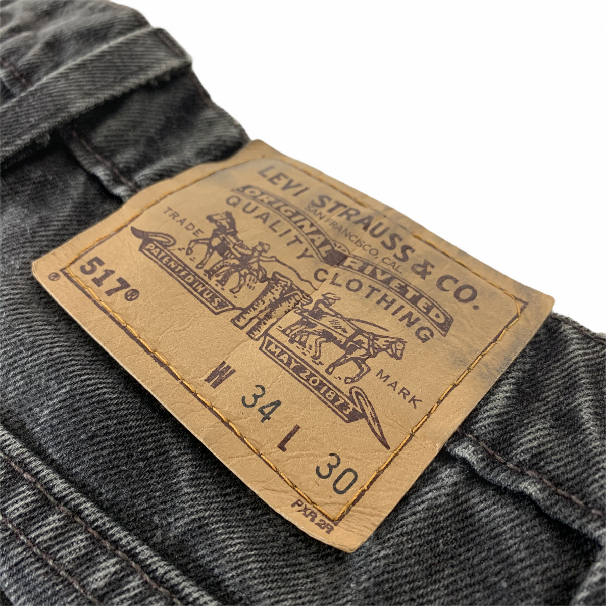 Levi's リーバイス 517 ブーツカット ブラック パンツ  W34