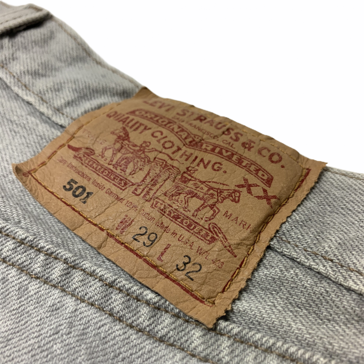 USA製 90s Levi's 501 Black Denim Pants 灰 W29×L32 リーバイス Levis