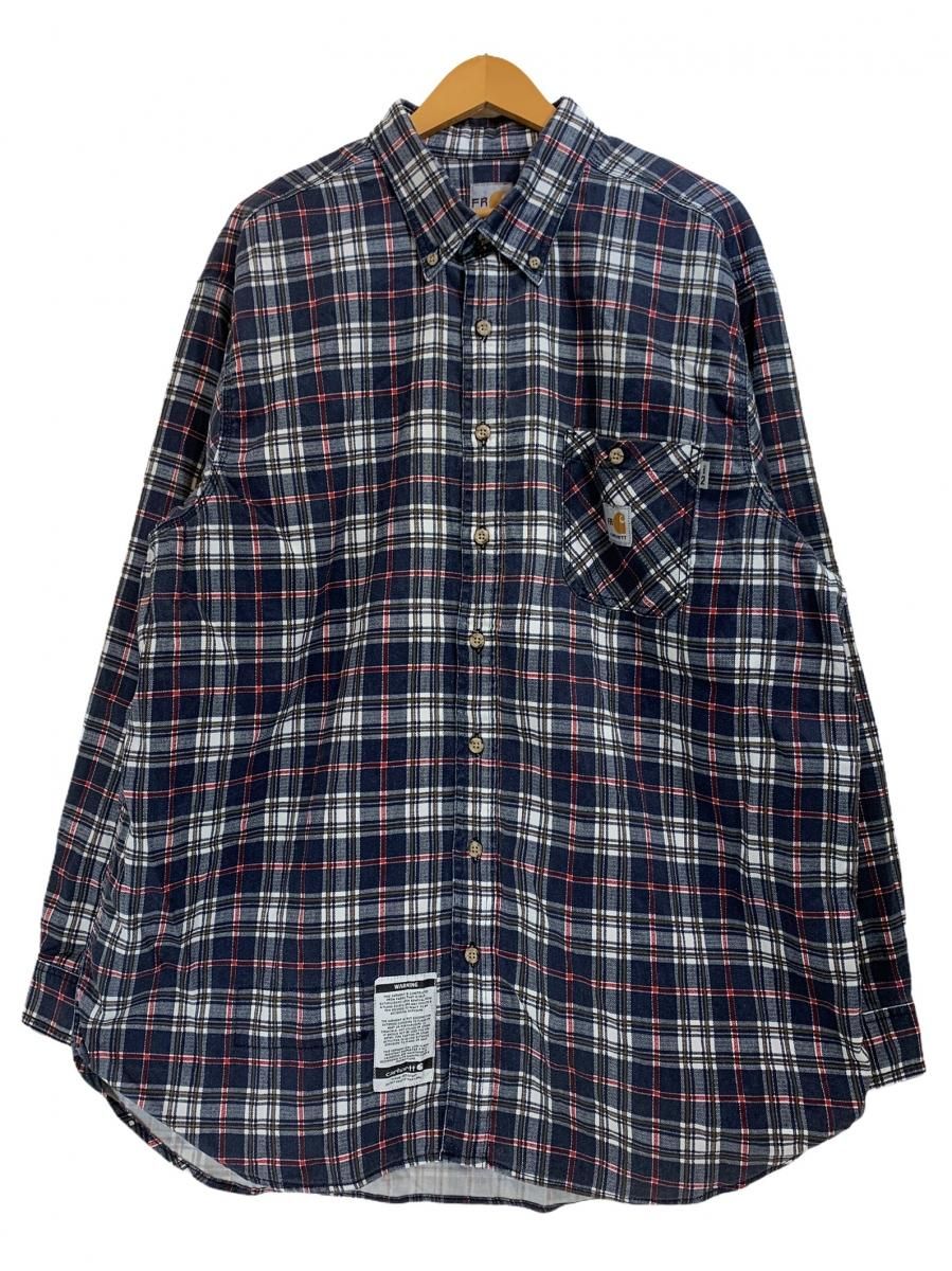古着 カーハート Carhartt チェック柄 長袖 ヘビーネルシャツ