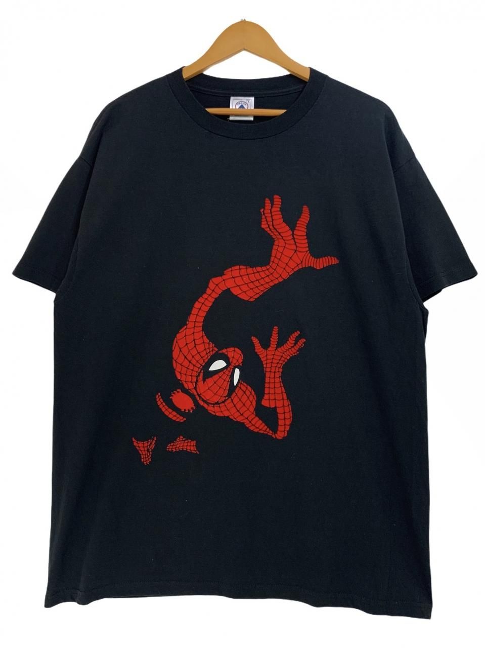 スパイダーマン　SPIDERMAN tシャツ Lサイズ　00s 黒　marvel