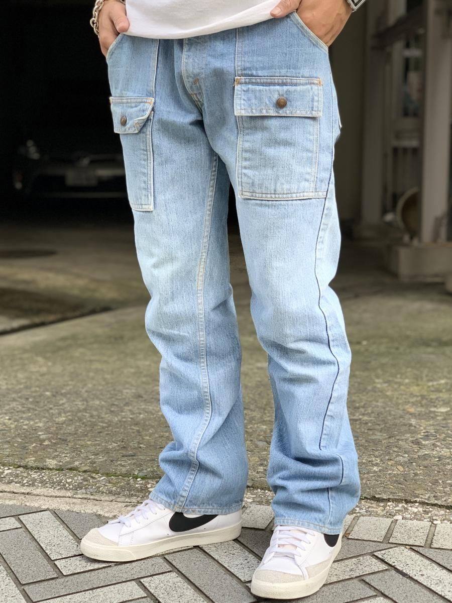 70s Levi's 22276-0216 Denim Bush Pants 薄青 W31×L30 Levis 70s Levi's 22276-0216 Denim Bush Pants 薄青 W31×L30 Levis