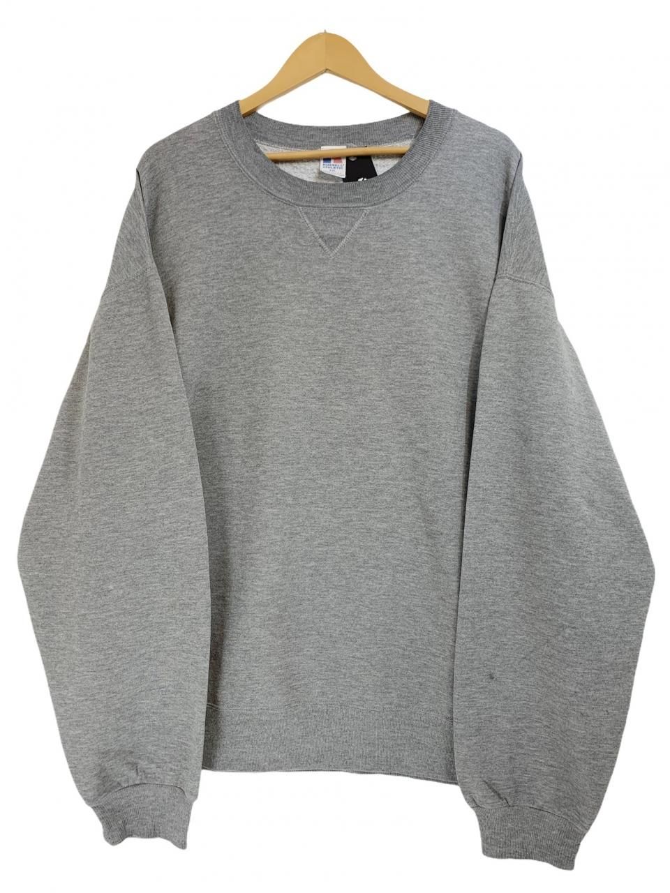 USA製 90s RUSSELL ATHLETIC Plain Sweatshirt 灰 XXL ラッセル ...