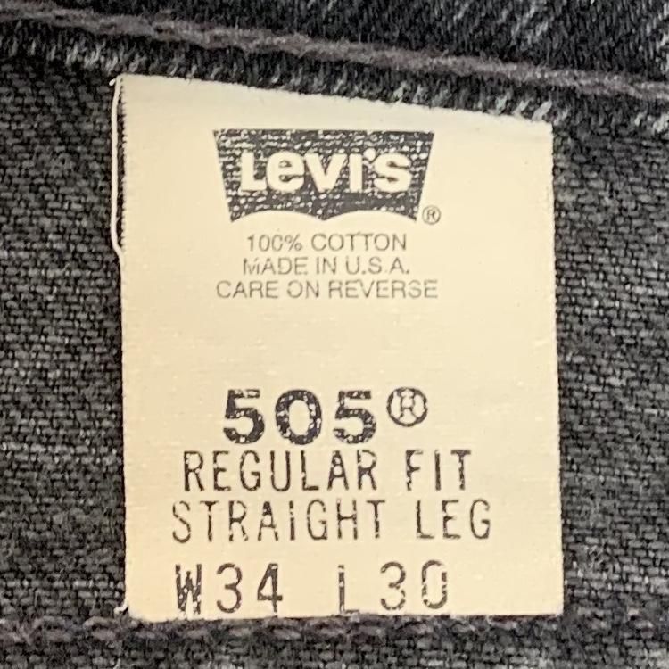 USA製 90s Levi's 505 Black Denim Pants 黒 W34×L30 リーバイス USA製 90s Levi's 505 Black Denim Pants 黒 W34×L30 リーバイス