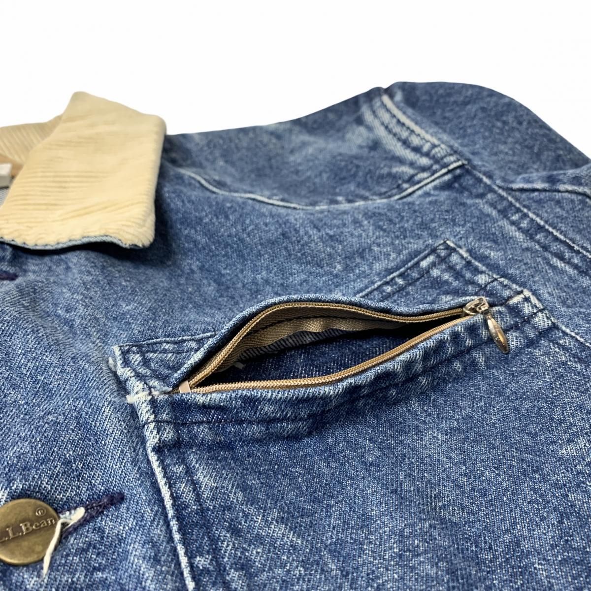 USA製 80s L.L.Bean Denim Hunting Jacket 薄青 M エルエル USA製 80s L.L.Bean Denim Hunting Jacket 薄青 M エルエル