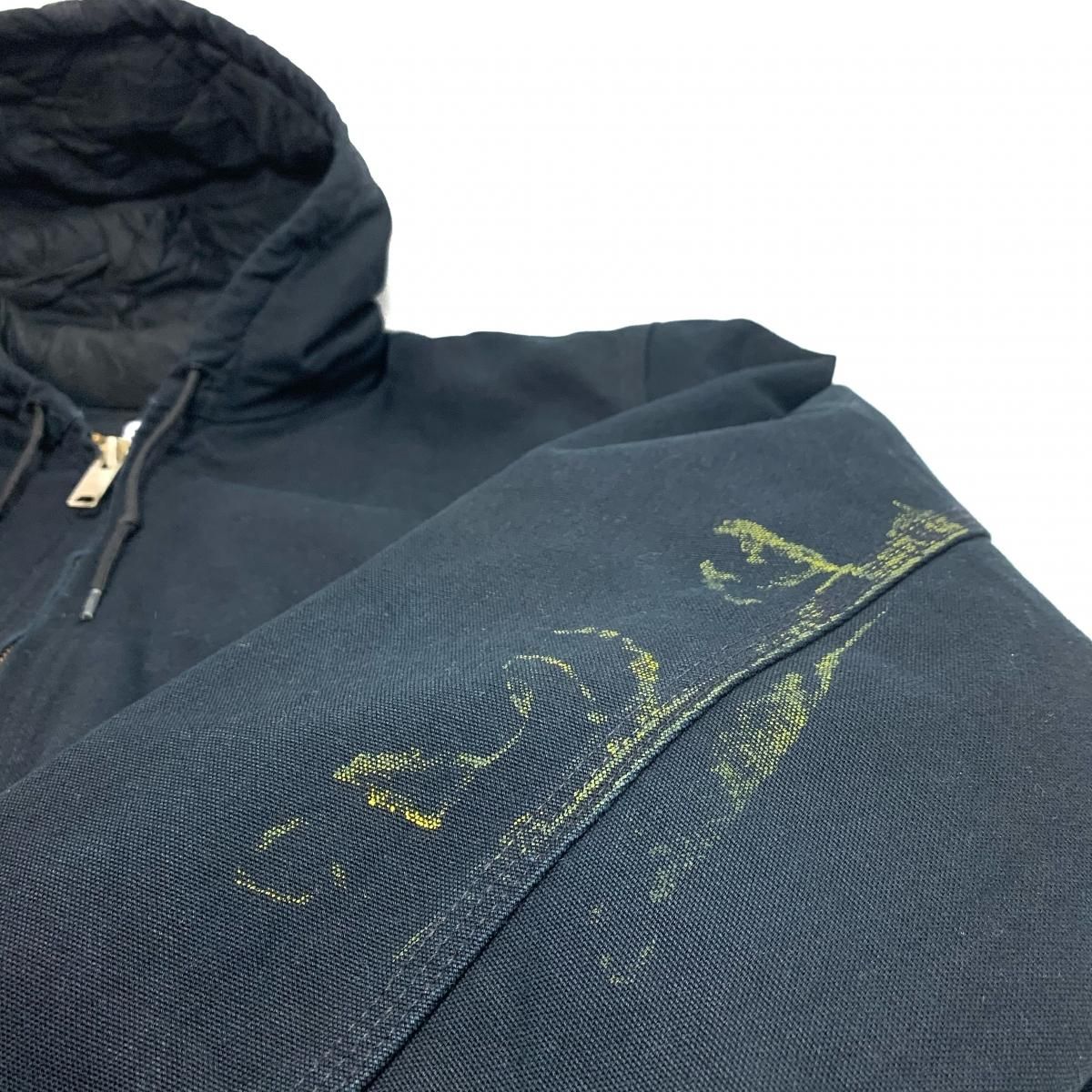 USA製 Carhartt Duck Active Jacket Quilted Flannel Lined 黒 L USA製 Carhartt Duck Active Jacket Quilted Flannel Lined 黒 L