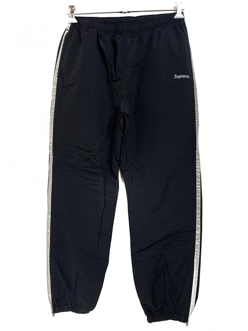 16AW SUPREME 3M Reflective Stripe Track Pants 黒 S シュプリーム