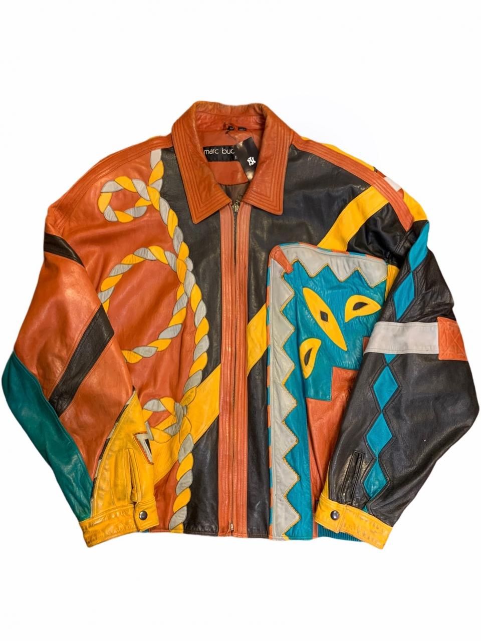 00s PELLE PELLE Leather Jacket 茶 44 ペレペレ レザージャケット 