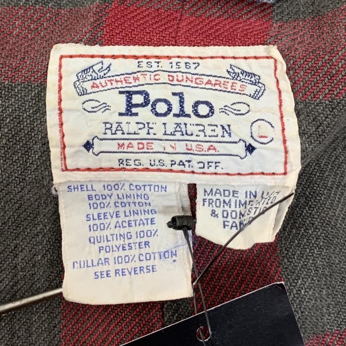 USA製 80s Polo Ralph Lauren Flannel Lined Denim Jacket 青 L USA製 80s Polo Ralph Lauren Flannel Lined Denim Jacket 青 L