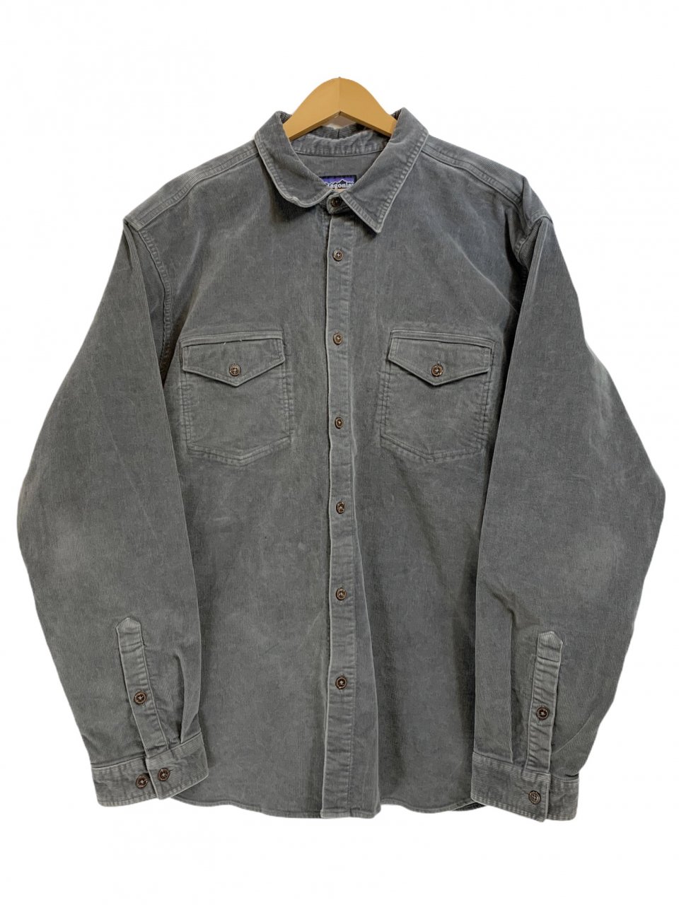 10年製 patagonia Corduroy L/S Shirt 灰 XL パタゴニア 長袖 