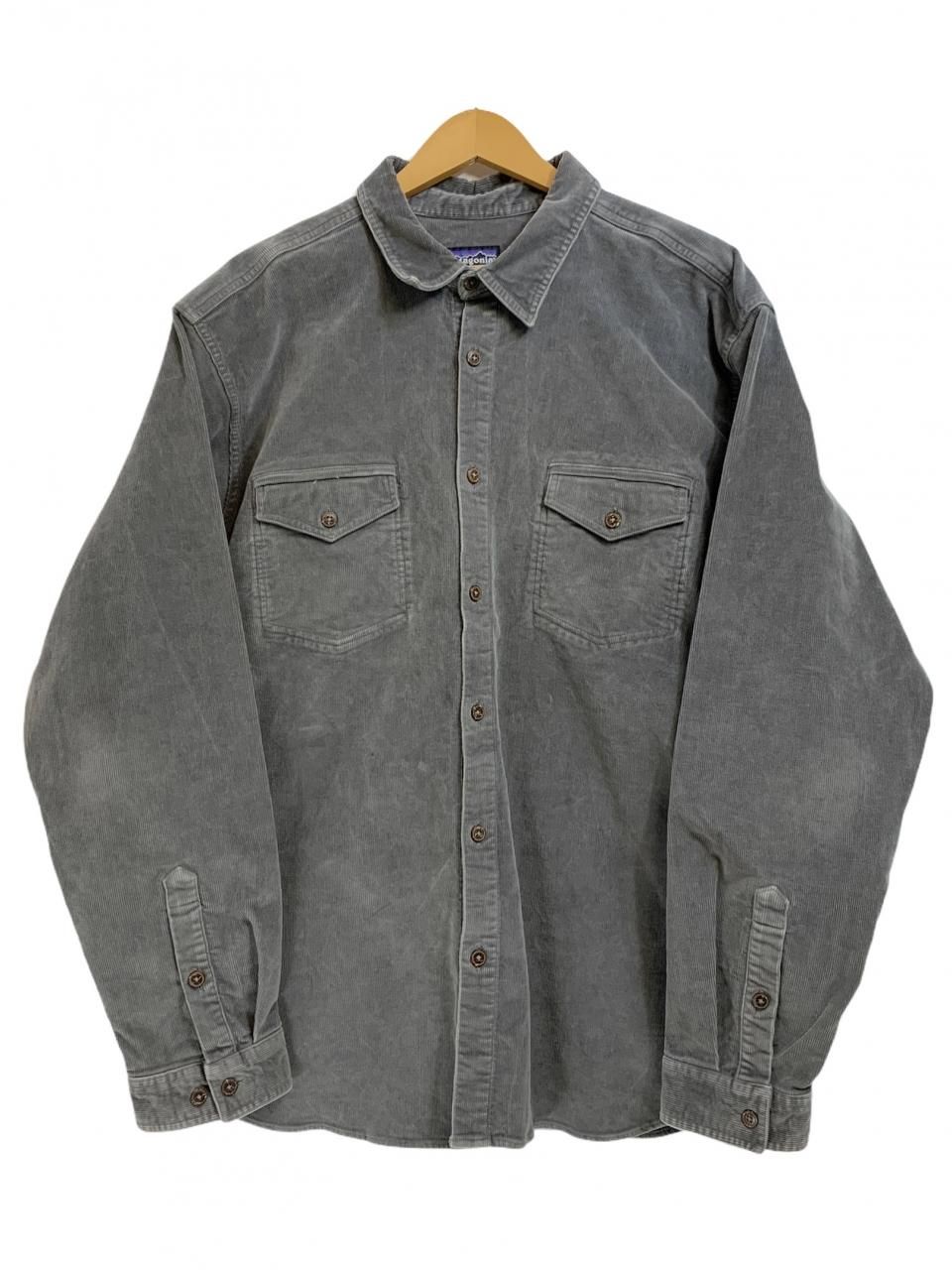 10年製 patagonia Corduroy L/S Shirt 灰 XL パタゴニア 長袖 ...