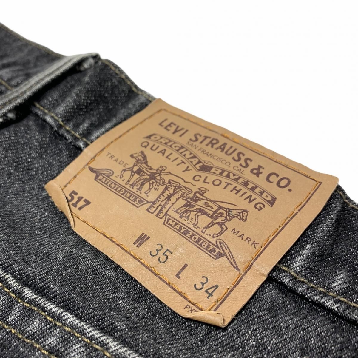 USA製 90s Levi's 517 Black Denim Pants 黒 W34×L32 リーバイス USA製 90s Levi's 517 Black Denim Pants 黒 W34×L32 リーバイス