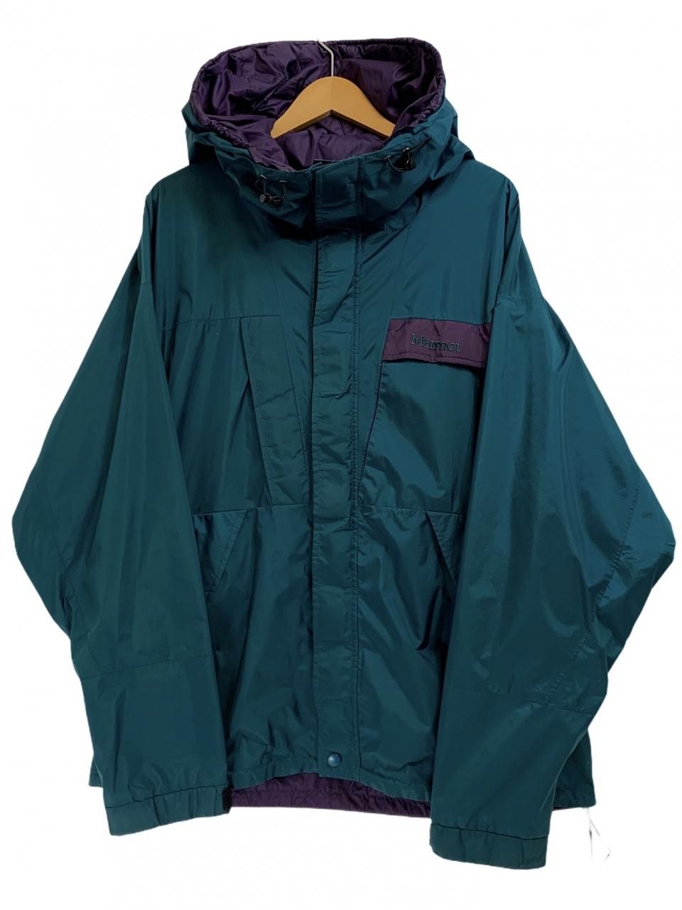 90s MARMOT GORE-TEX Nylon Jacket 深緑紫 L マーモット ナイロン