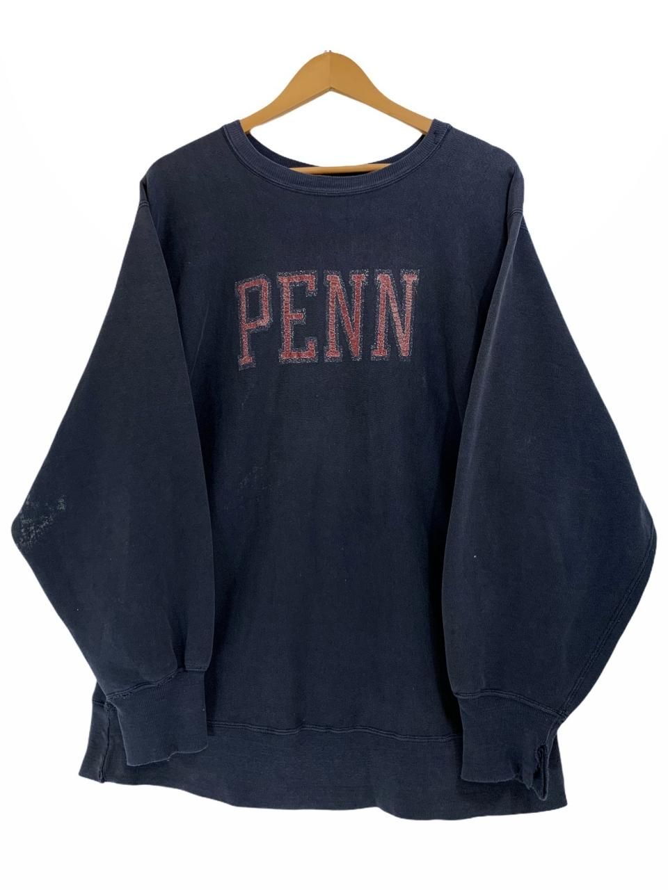 雰囲気系 90年代 チャンピオン Champion REVERSE WEAVE リバースウィーブ 刺繍タグ PENN ペンシルベニア大学 3連プリント カレッジスウェットシャツ トレーナー USA製 メンズXL ヴィンテージ /eaa373756