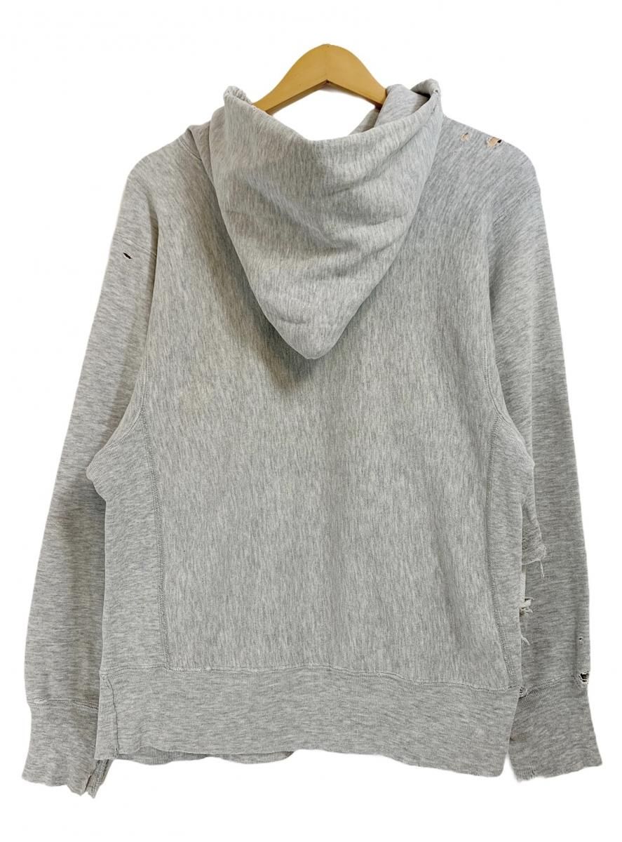 80's USA Champion Sweatトリコタグ 完全目無 ボロ USA製 80s Champion Reverse Weave Sweatshirt 灰 XL
