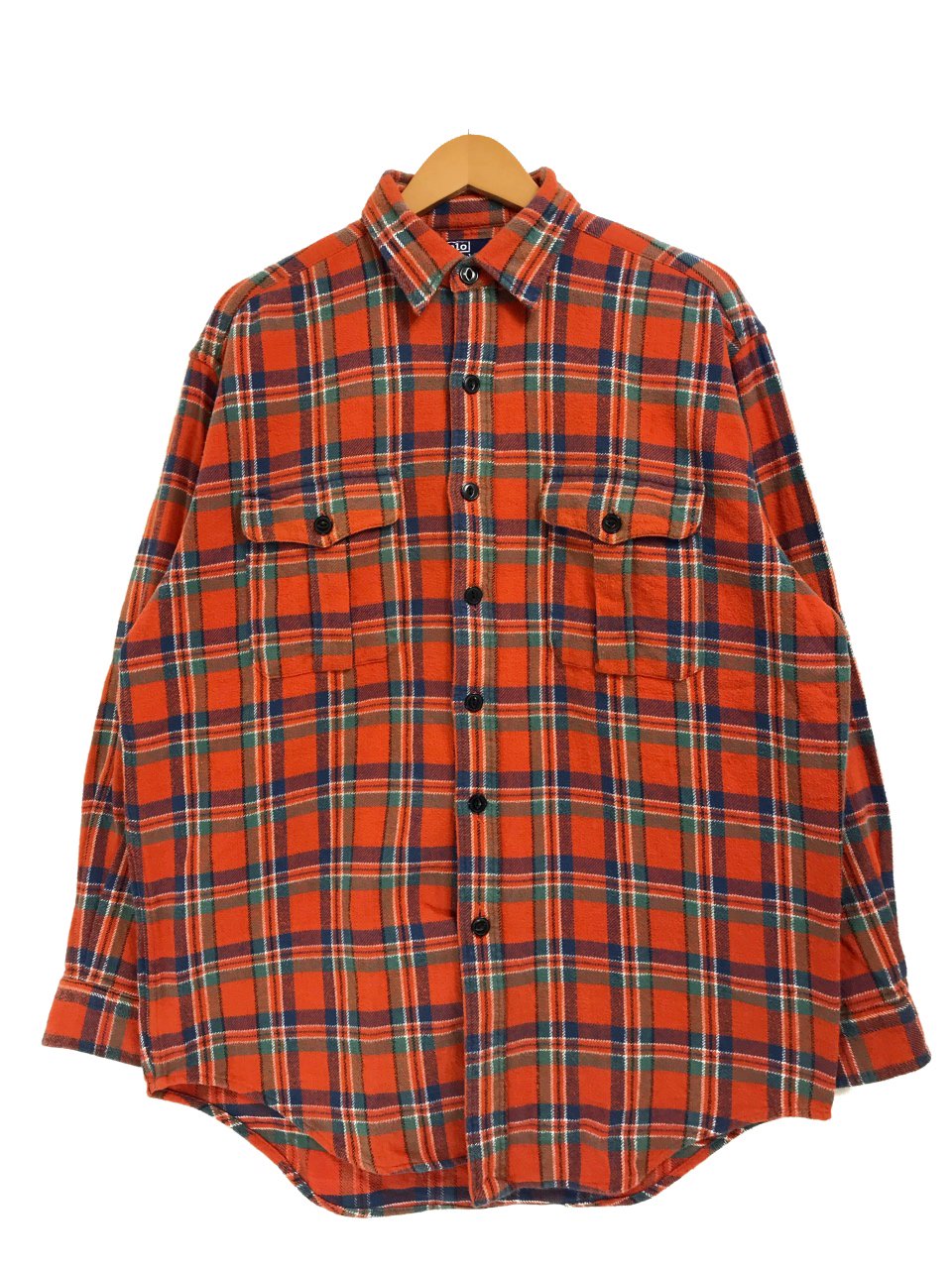 Polo Ralph Lauren Check Flannel L/S Shirt オレンジ M ポロラルフ