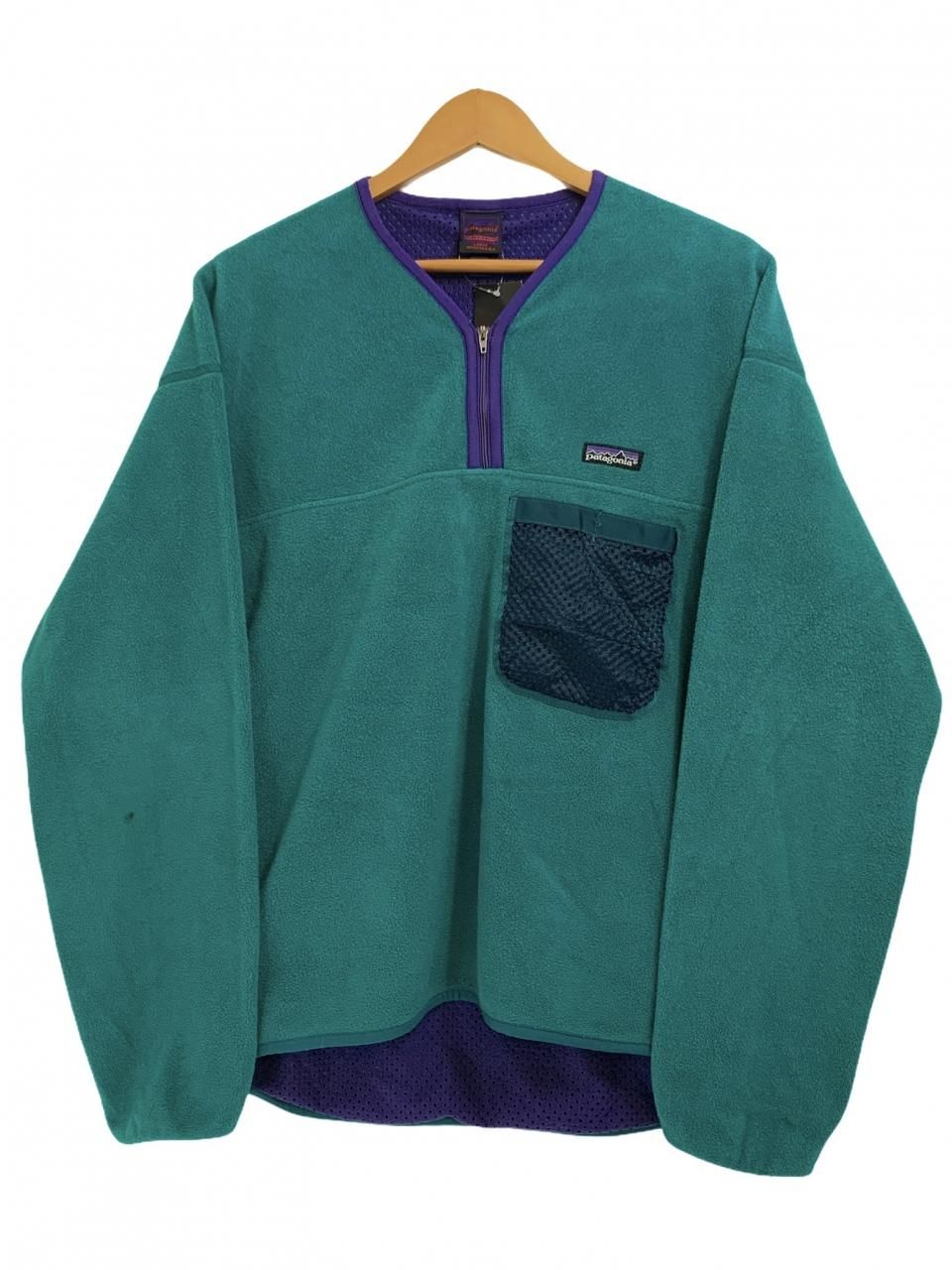 USA製 91年 patagonia El Capilene Pullover エメラルド紫 L 90s 