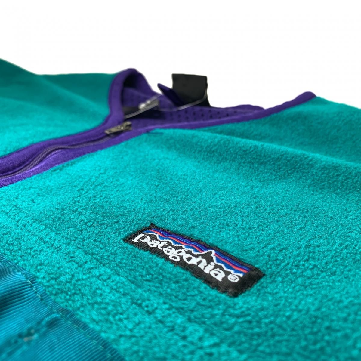 USA製 91年 patagonia El Capilene Pullover エメラルド紫 L 90s パタゴニア エルキャプリーンプルオーバー  フリース カヤック Rマーク 25565 S1 古着 - NEWJOKE ONLINE STORE