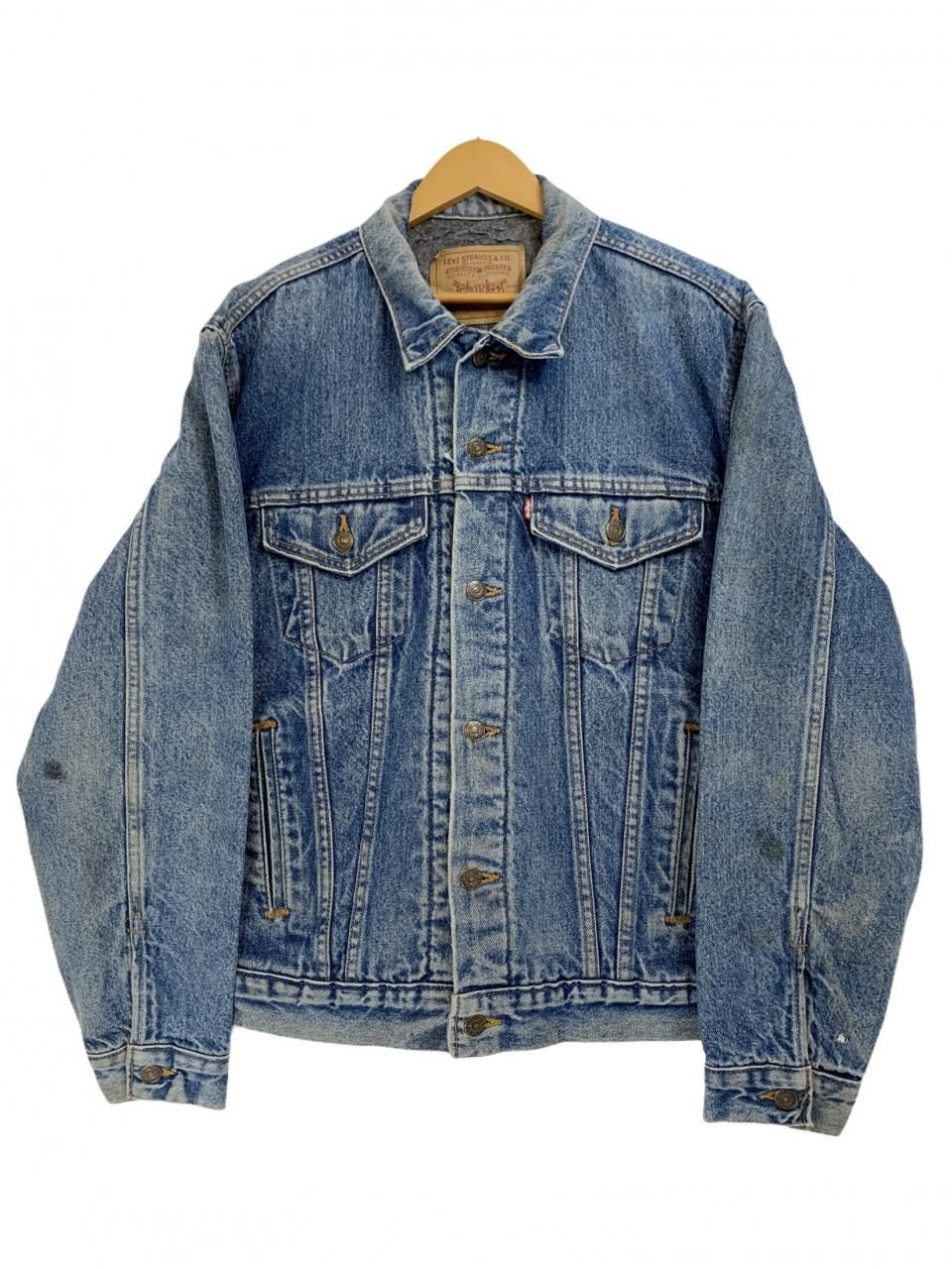 USA製 90s Levi's 71506-0316 Blanket Lined Denim Jacket 青 40LONG リーバイス Levis  デニムジャケット Gジャン 裏地付き 古着 - NEWJOKE ONLINE STORE