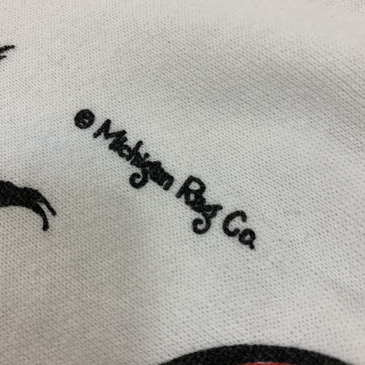 USA製 90s Michigan Rag Ladybug Print Sweatshirt 白 XL ミシガンラグ