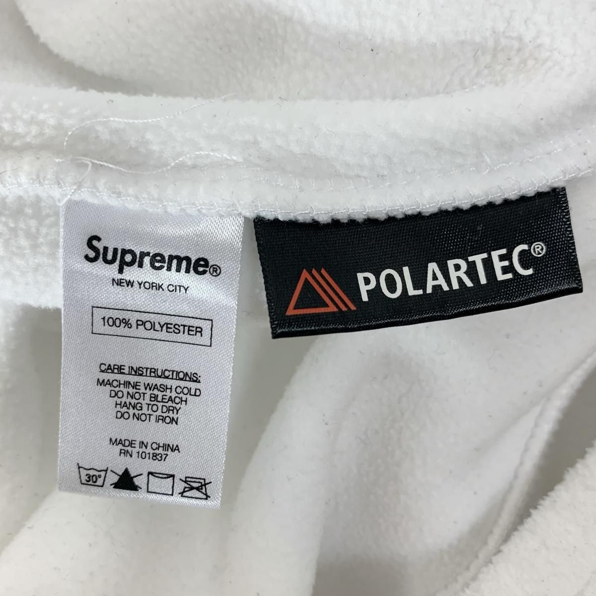 16AW SUPREME Polartec Fleece Pants 白 S シュプリーム フリース