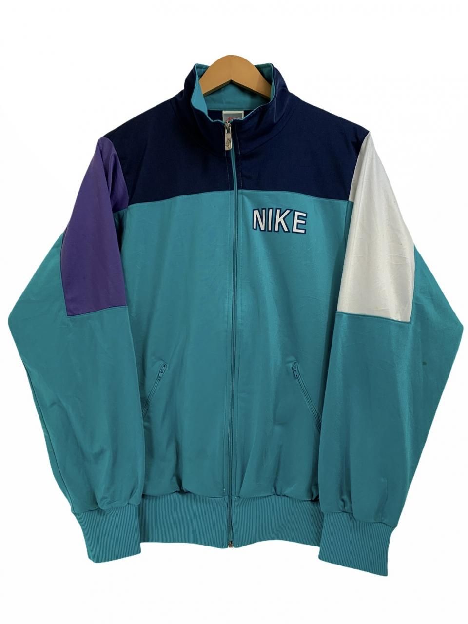 年製 NIKE Logo Track Jacket エメラルド紺 M 銀タグ s～s