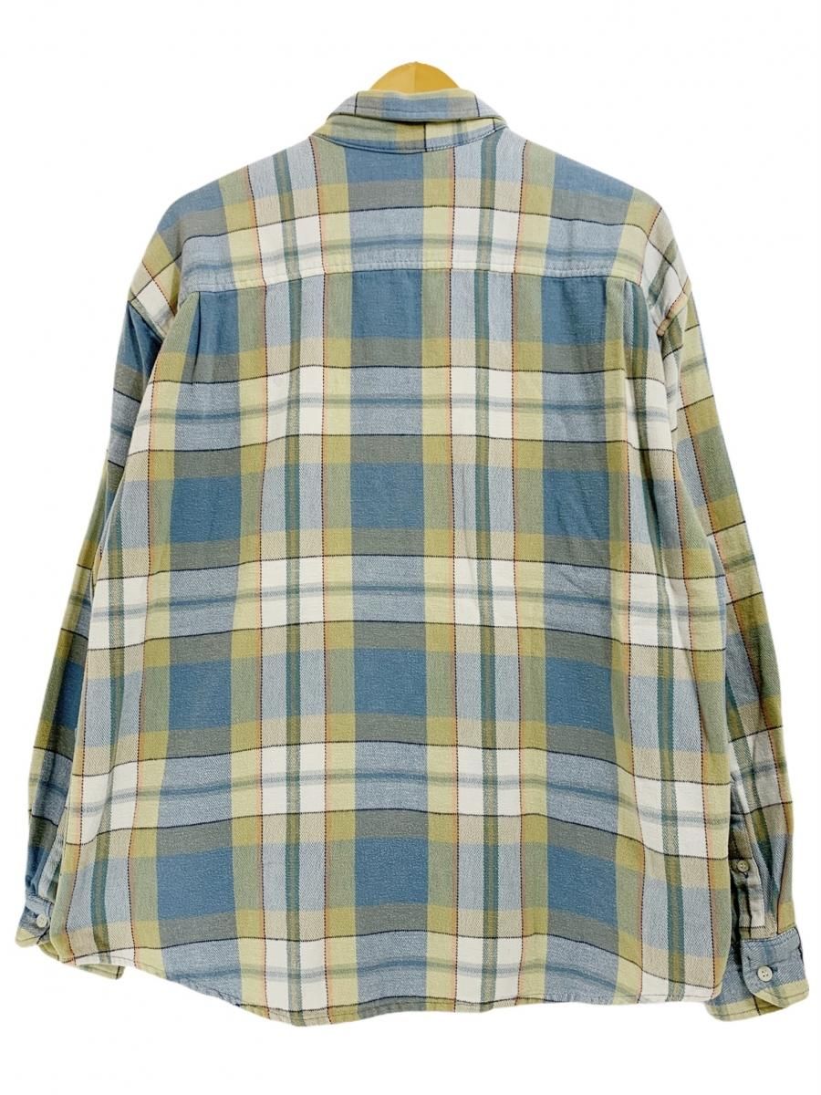 90s OLD GAP Check Flannel L/S Shirt 薄青 L デカタグ オールド