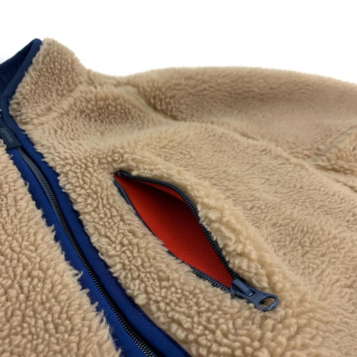 90s OLD SUPREME Boa Fleece Jacket 薄茶 XL 初期 シュプリーム