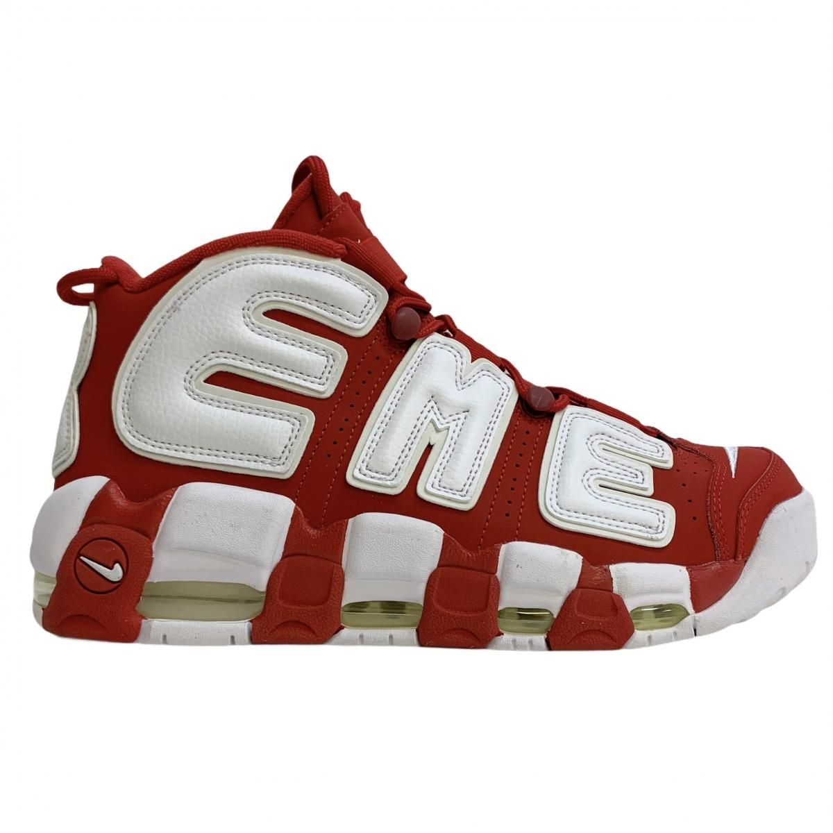 新品 17年製 SUPREME × NIKE AIR MORE UPTEMPO 赤白 US9.5/27.5 シュプリーム ナイキ エアモアアップテンポ  レッド コラボ 902290-600 2017 - NEWJOKE ONLINE STORE