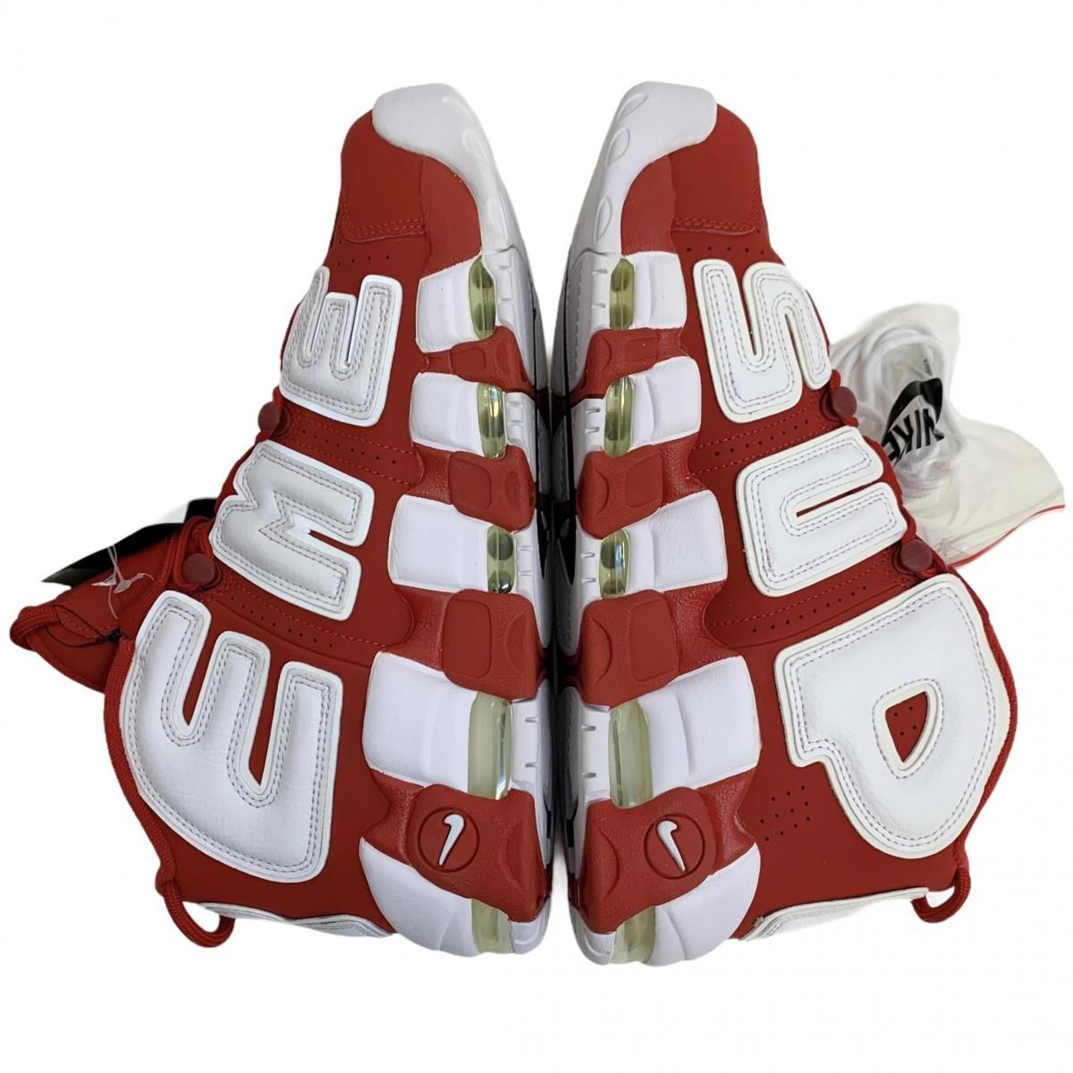 新品 17年製 SUPREME × NIKE AIR MORE UPTEMPO 赤白 US9.5/27.5 シュプリーム ナイキ エアモアアップテンポ  レッド コラボ 902290-600 2017 - NEWJOKE ONLINE STORE