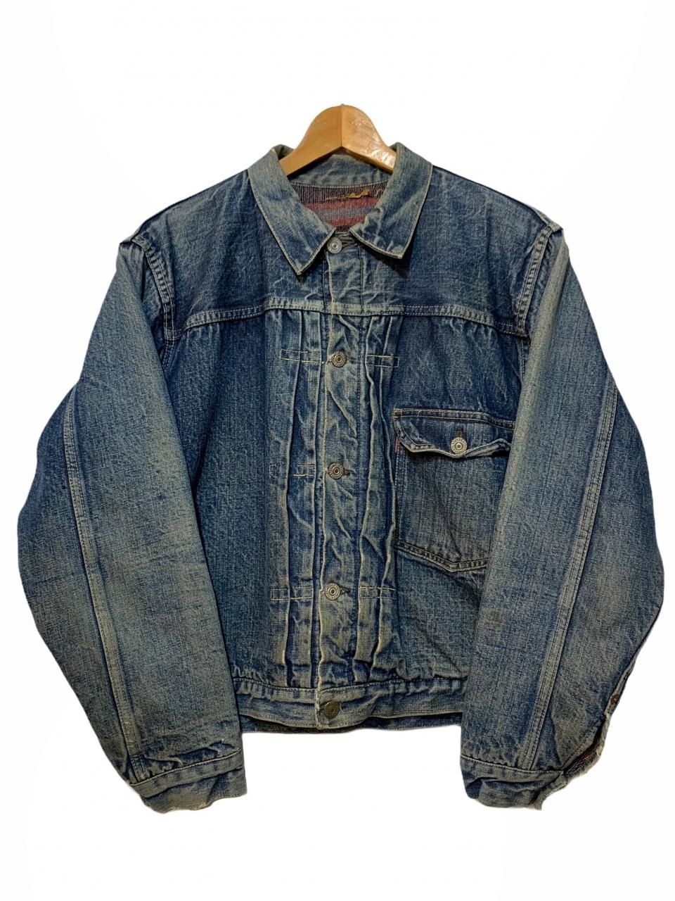 51年 Levi's 519XX Blanket Lining Denim Jacket 青 42~44 50s 51年 Levi's 519XX Blanket Lining Denim Jacket 青 42~44 50s