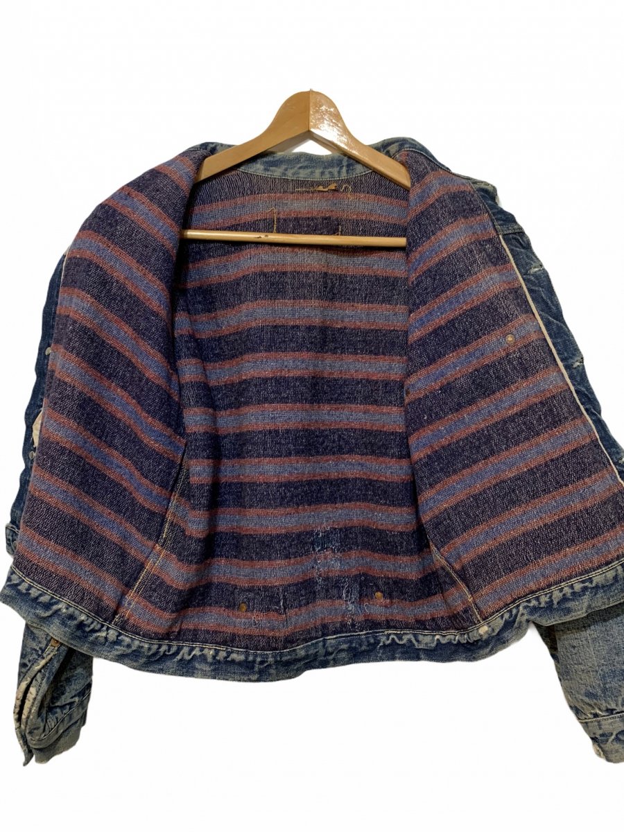 51年 Levi's 519XX Blanket Lining Denim Jacket 青 42~44 50s ...