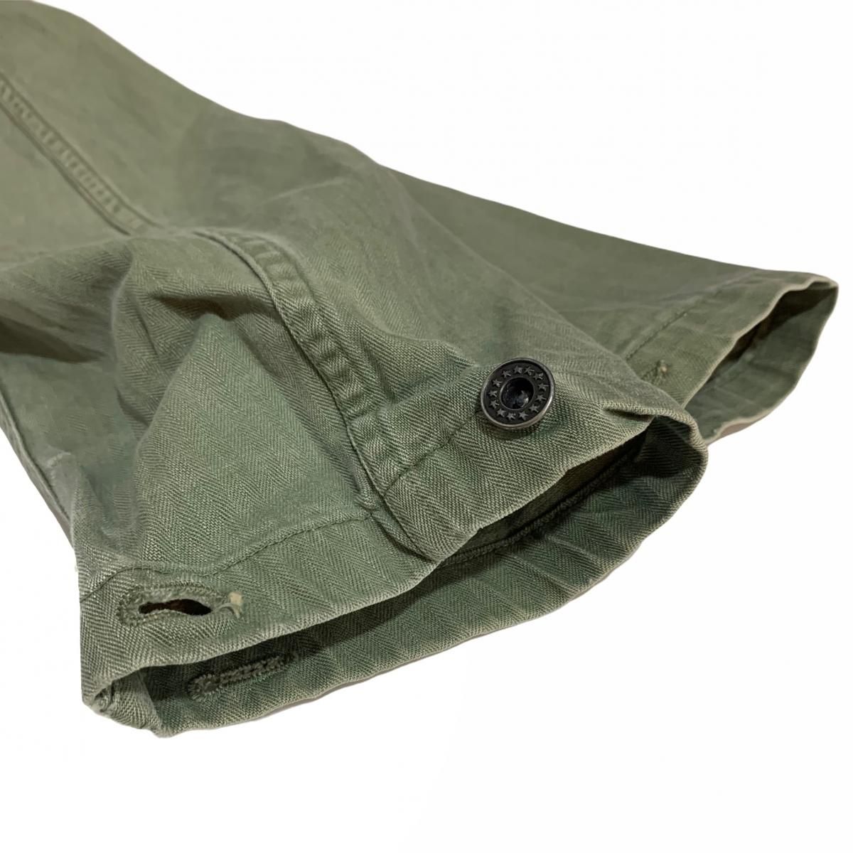 40s US ARMY M-43 HBT Jacket オリーブ 38R 米軍実物 M43