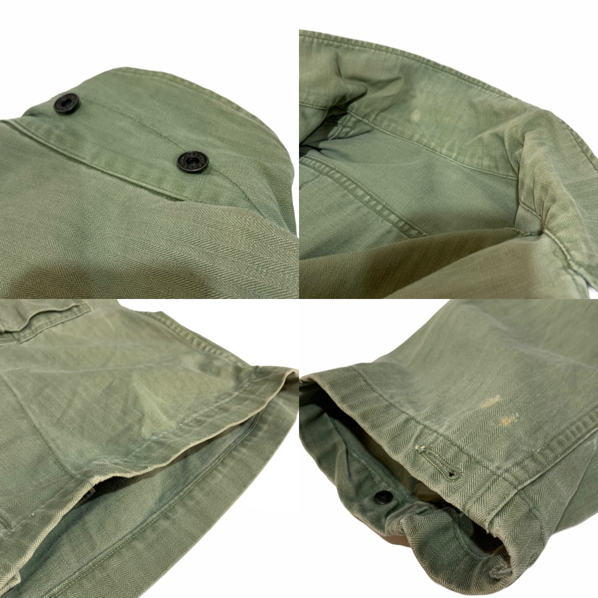 40s US ARMY M-43 HBT Jacket オリーブ 38R 米軍実物 M43