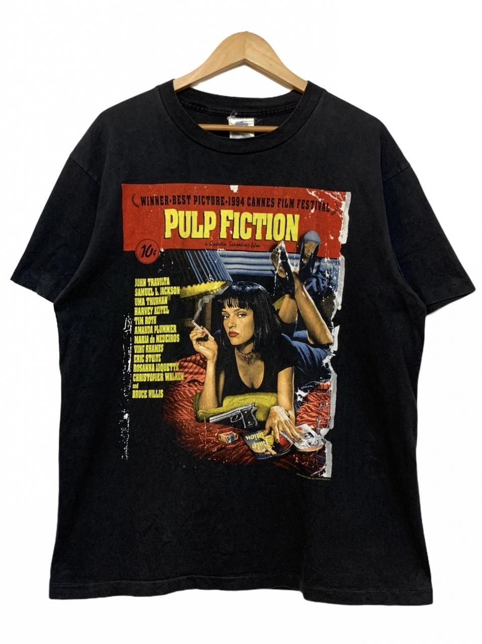 USA製 94年 PULP FICTION Print S/S Tee 黒 L 90s パルプフィクション ...