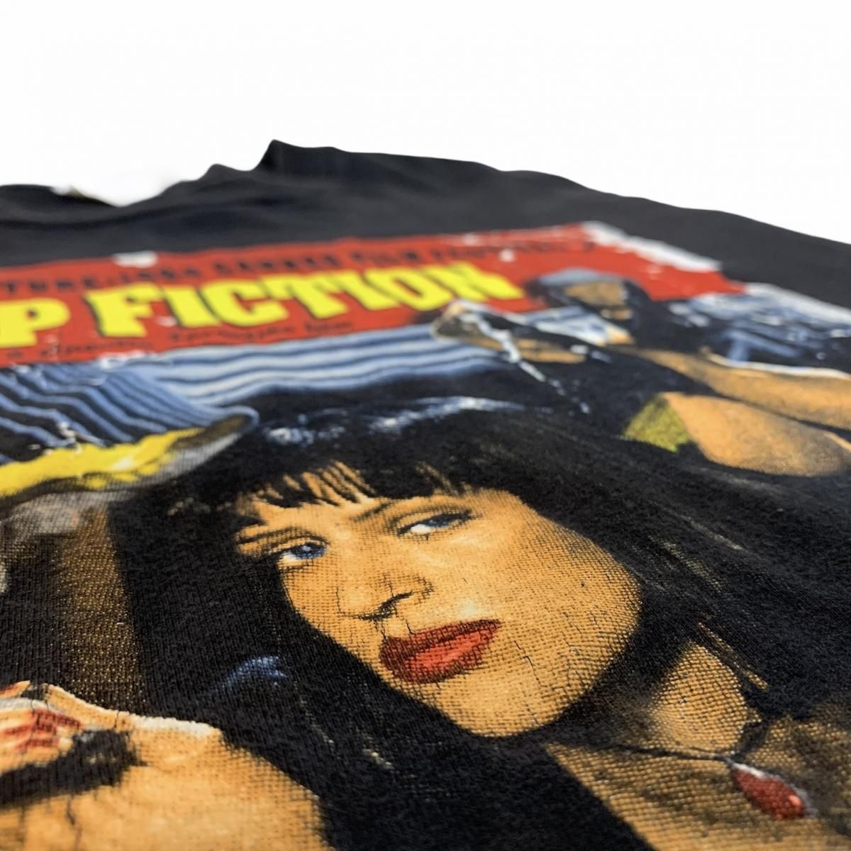 USA製 年 PULP FICTION Print S/S Tee 黒 L s パルプ