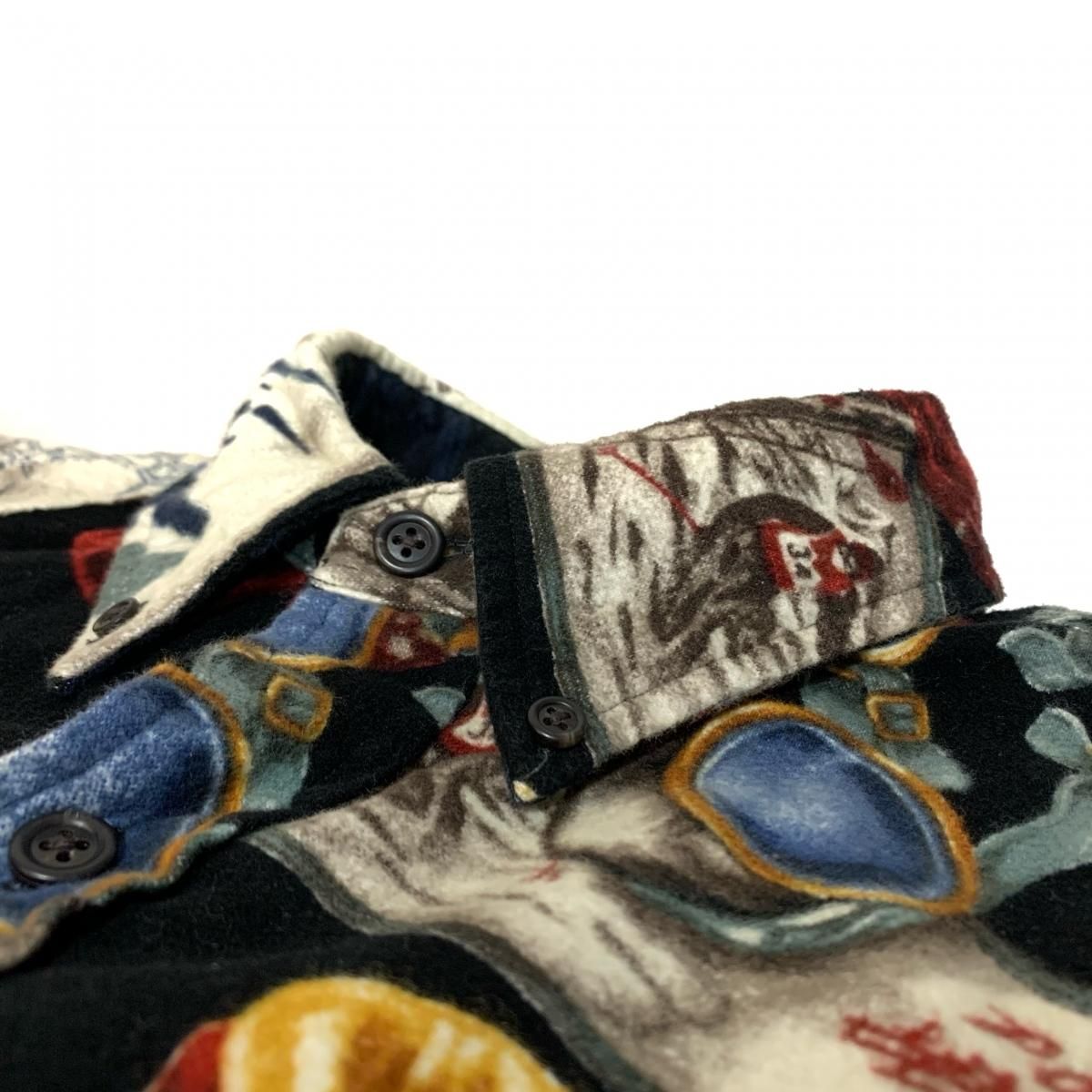 日本初の Print SKI'' ''POLO Lauren Ralph Polo Flannel L 黒 Shirt L/S トップス