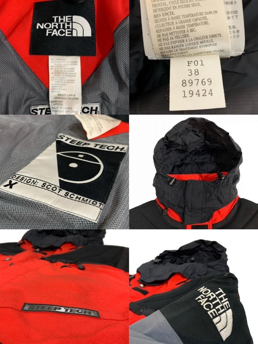 01年製 THE NORTH FACE STEEP TECH Apogee Jacket 赤黒 L 00s 01年製 THE NORTH FACE STEEP TECH Apogee Jacket 赤黒 L 00s