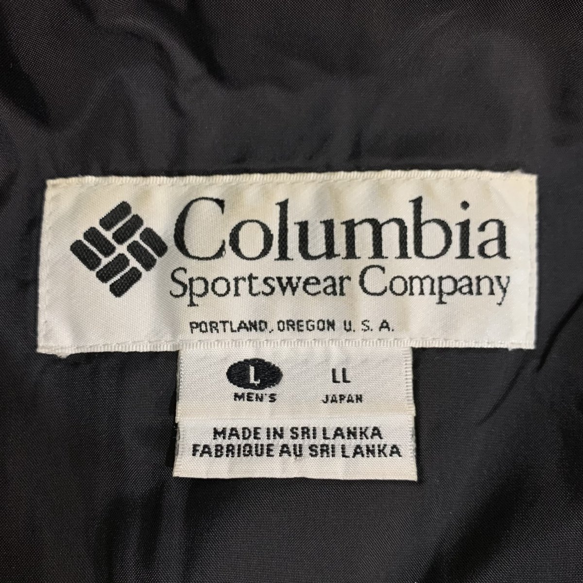 97年製 Columbia Sportswear Padding Nylon Jacket 紺黒 L 90s