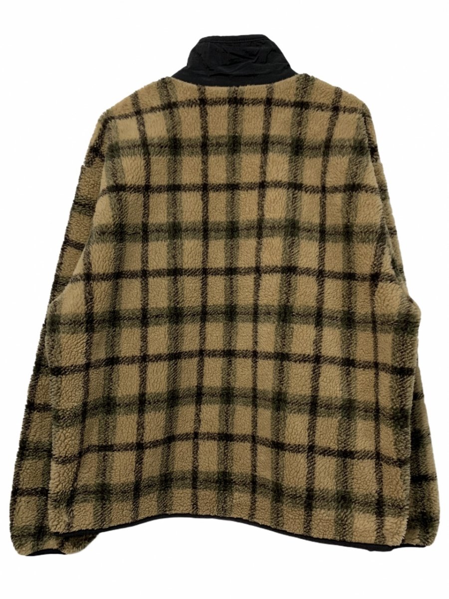 USA製 90s Woolrich Check Boa Fleece Jacket ベージュ XL ウール 