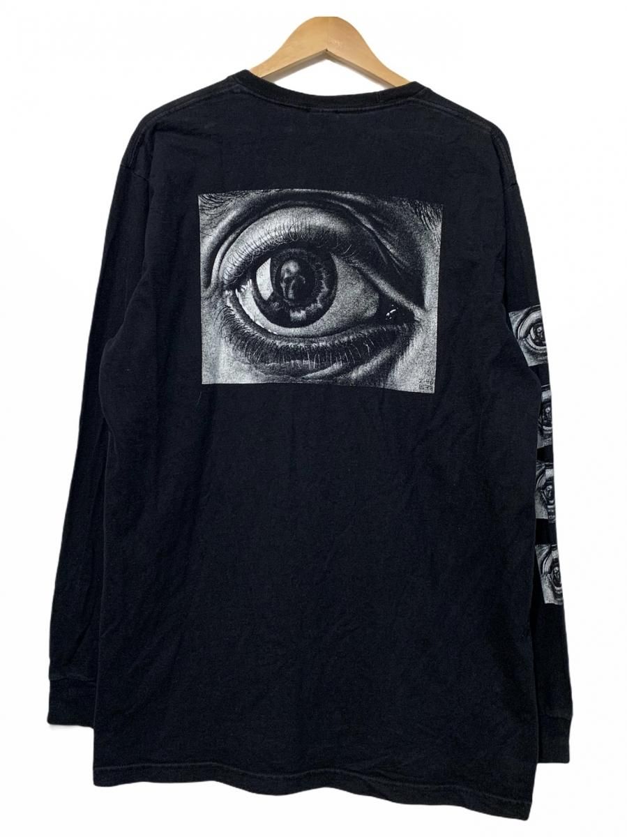 17SS SUPREME × M.C ESCHER EYE L/S Tee 黒 XL シュプリーム MC ...