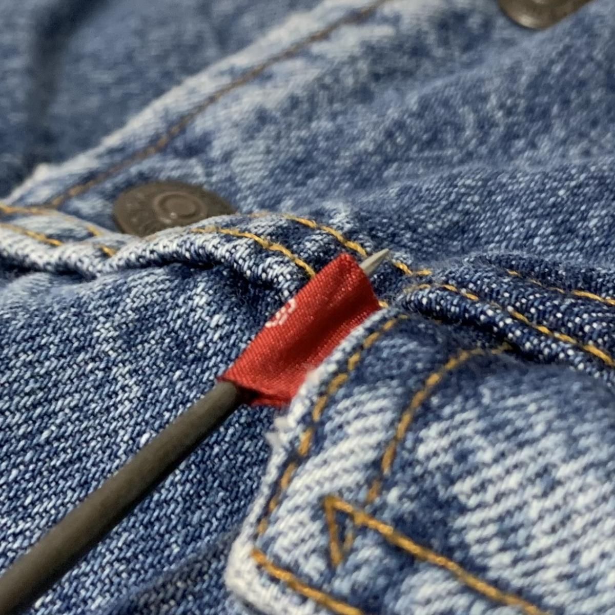 【SQUARELINE】 Levi ★人気★追跡可☆ Levi's 705542-0412 Boa Long Denim Jacket 薄青 L リーバイス